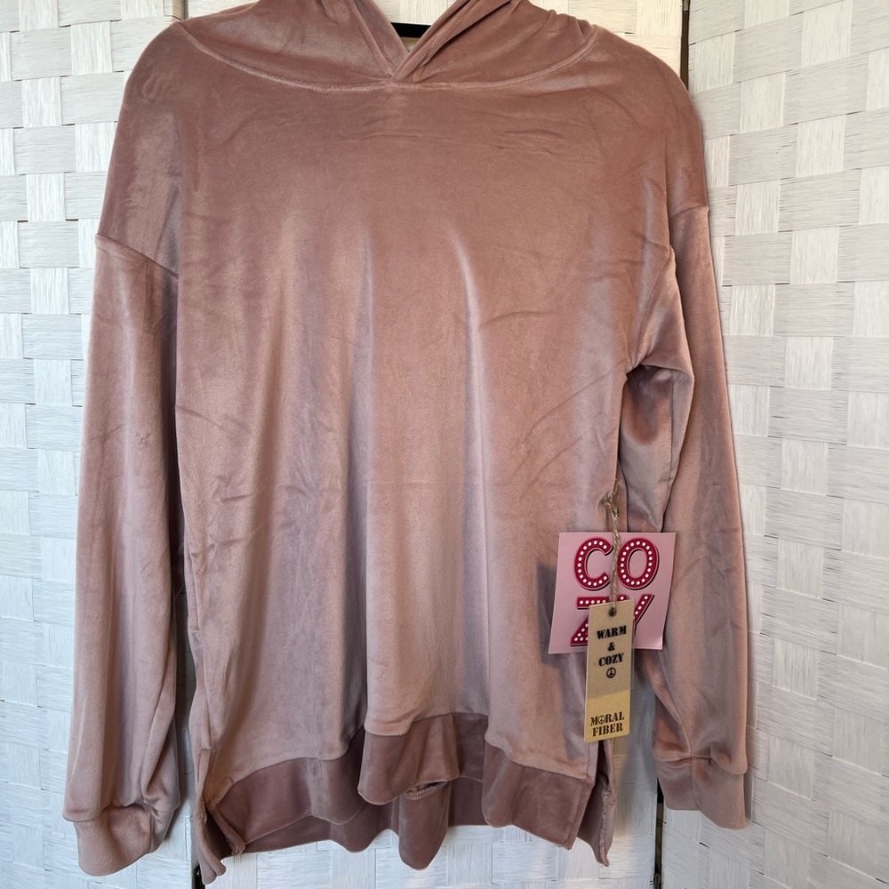 NWT Very Pink - Nude Soft Velvet Sweater
